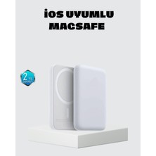 Ulugo Magsafe 15W Kablosuz Hızlı Şarj, Lightning Girişli Taşınabilir Batarya - Lisinya