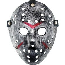 Mey İthalat Mey Ithalat® Jason Maskesi Hannibal Maskesi Metal Gümüş Renk 20X25 cm