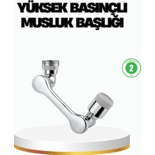 Ulugo Üç Segmentli 1080 Derece Musluk Aparatı Esnek Döner Havalandırıcı Pratik Kullanım - Lisinya