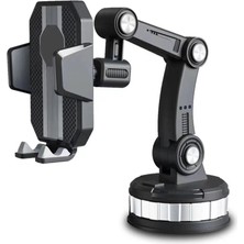 Ulugo V13 Vantuzlu 360 Derece Ayarlanabilir Araç Tutucu - Siyah