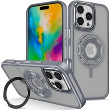Ulugo Joko  Iphone 16 Pro Banza Magsafe Standlı Kapak - Titan Gri