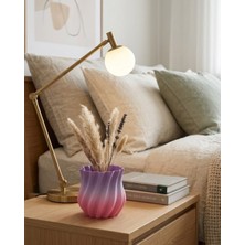 Ulugo 3D Kıvrımlı Vazo Pembe - Lisinya