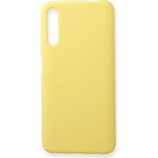 Ulugo Huawei P Smart Pro / Y9S Kılıf Nano Içi Kadife Silikon - Sarı
