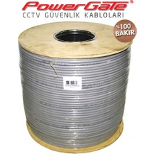Powergate Pro 500MT, 2+1 (2x0,50+0,33) %100BAKIR, Cctv Güvenlik Kablosu