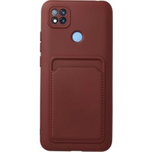 Ulugo Xiaomi Redmi 9c Kılıf Kelvin Kartvizitli Silikon - Bordo