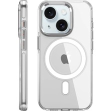 Ulugo Joko  Iphone 15 Pro Kılıf Crystal Magsafe Kapak - Şeffaf