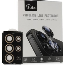 Ulugo Joko Samsung Galaxy S23 Ultra Pvd Metal Kamera Lens - Gold
