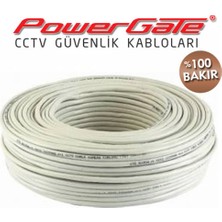 Powergate Pro 100MT, 2+1 (2x0,50+0,33) %100BAKIR, Cctv Güvenlik Kablosu