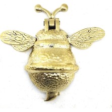 Ulugo Antika Tarz Dekoratif Pirinç Arı Kapı Tokmağı, Taktak - Büyük, 163X150MM, Sarı