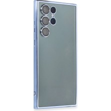 Ulugo Samsung Galaxy S22 Ultra Kılıf Razer Lensli Silikon - Açık Mavi