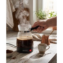 Ulugo Cam Cezve Kahve Makinesi 650W Elektrikli 5 Fincan Kapasiteli Türk Kahvesi Makinesi - Lisinya