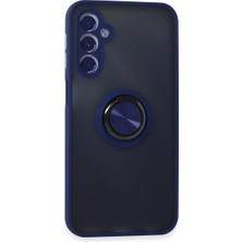 Ulugo Samsung Galaxy M34 5g Kılıf Montreal Yüzüklü Silikon Kapak - Lacivert