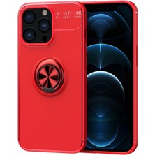 Ulugo Iphone 13 Pro Max Kılıf Range Yüzüklü Silikon - Kırmızı