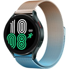 Ulugo Watch 20MM Metal Mıknatıslı Kordon - Metalik Gold-Mavi