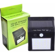 Ulugo Bahçe Aydınlatma Sensörlü Güneş Enerjili Duvar Lambası 40 LED Işık - Lisinya