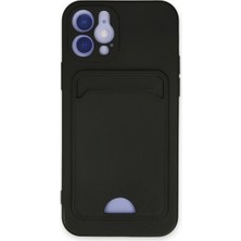 Ulugo Iphone 12 Kılıf Kelvin Kartvizitli Silikon - Siyah