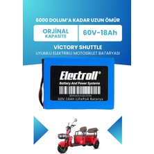 Electroll Victory Shuttle Batarya (Standart Kapasite) Lifepo4 60V 18AH Elektrikli Motosiklet Bataryası