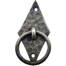 Ulugo Antika Tarz Dekoratif Pirinç Dik Baklava Halka , Mobilya Kulbu - 82X41 Mm, Oksit