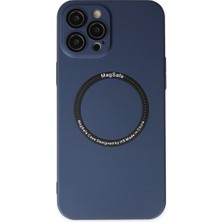Ulugo Iphone 12 Pro Kılıf Jack Magneticsafe Lens Silikon - Lacivert