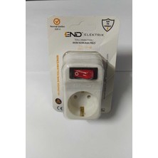 PremiumPort End Tekli Anahtarlı Akım Koruma Fişi, Güvenli Elektrik Bağlantısı