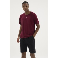 Kocabey ŞT-26213 Erkek Yaka Reçme Şortlu Takım