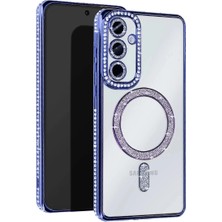 Ulugo Samsung Galaxy A25 5g Joke Simli Magneticsafe Kılıf - Mavi