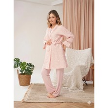 Bone 5806 Kadın 3'lü Sabahlıklı Lohusa Pijama Takımı