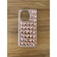Case Collection Samsug Galaxy S21 Fe Uyumlu Kristal Taşlı Slikon Kılıf (Handmade)