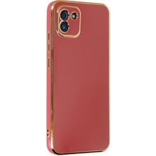 Ulugo Samsung Galaxy A03 Kılıf Volet Silikon - Kırmızı