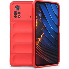Ulugo Xiaomi Poco X4 Pro 5g Kılıf Optimum Silikon - Kırmızı