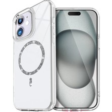 LTG Nova Iphone 12 Live Diamond Magsafe Kapak - Şeffaf