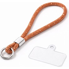 Case Collection Taşlı Telefon Askısı Parlak Lüx Işıltılı Charm El Için Küçük Bilek Strap Aparatlı Kullanım