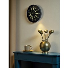 Senka Mey Ithalat® 36 cm Siyah Modern Duvar Saati