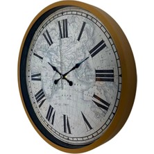 Senka Mey Ithalat® Kahverengi 36 cm Atlas Tasarım Duvar Saati