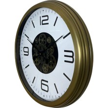 Senka Mey Ithalat® Bronze Motion 60 cm Çarklı Duvar Saati