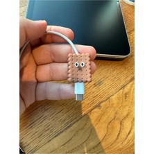 Case Collection Sevimli Figürlü Slikon Kablo Ucu Koruyucular Typc Lightning Micro USB