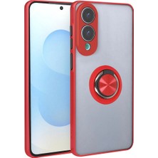 LTG Nova Galaxy S25 Edge Kılıf Montreal Yüzüklü Kapak - Kırmızı