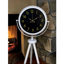 Senka Mey Ithalat® Royal Gold Rakamlı Beyaz Tripod Ayaklı Saat