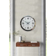 Senka Mey Ithalat® Prestij Krom Metal 40 cm Duvar Saati