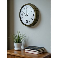 Senka Mey Ithalat® Modern Tasarım Eskitme 40 cm Metal Duvar Saati