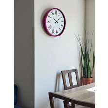 Senka Mey Ithalat® 36 cm Pembe Roma Rakamlı Duvar Saati