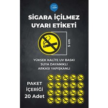 İsg Tabelam 5X5CM /20 Adet Etiket/sigara Içilmez Sarı Uyarı Etiketi