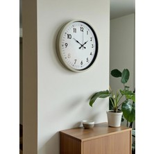 Senka Mey Ithalat® 36 cm Krem Dekoratif Duvar Saati