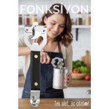 Senka Mey Ithalat® 3’ü 1 Arada Konserve Açacağı – Şişe Açacağı ve Kapak Kaldıracı Paslanmaz Çelik