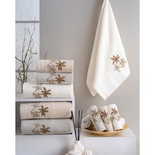 Hazangülü Collection Buldan Üretimi Çeyizlik Palmiye Pamuk 6'lı El/yüz Havlusu I 50X90