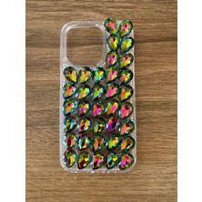 Case Collection Iphone 15 Promax Uyumlu Kristal Taşlı Slikon Kılıf (Handmade)