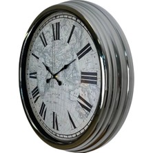 Senka Mey Ithalat® Atlas 40 cm Metal Duvar Saati