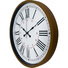 Senka Mey Ithalat® Kahverengi 36 cm Roma Rakamlı Duvar Saati