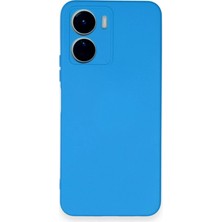 Ulugo Vivo Y16 Kılıf Nano Içi Kadife Silikon - Mavi