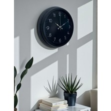Senka Mey Ithalat® Classic Black Zarif 40 cm Metal Duvar Saati